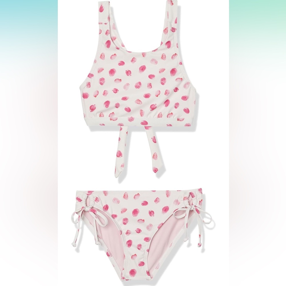 Splendid Pink Polka Dot Kids Swim Set Size 10